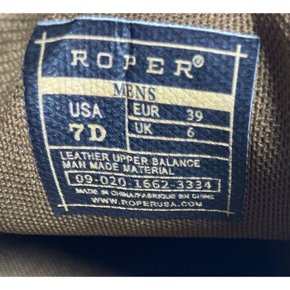 Roper Chukka Boots Men's Size 7 D Brown Clearcut Low Leather - Picture 10 of 11